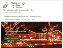 Tablet Screenshot of christmaslightinstallationpro.com